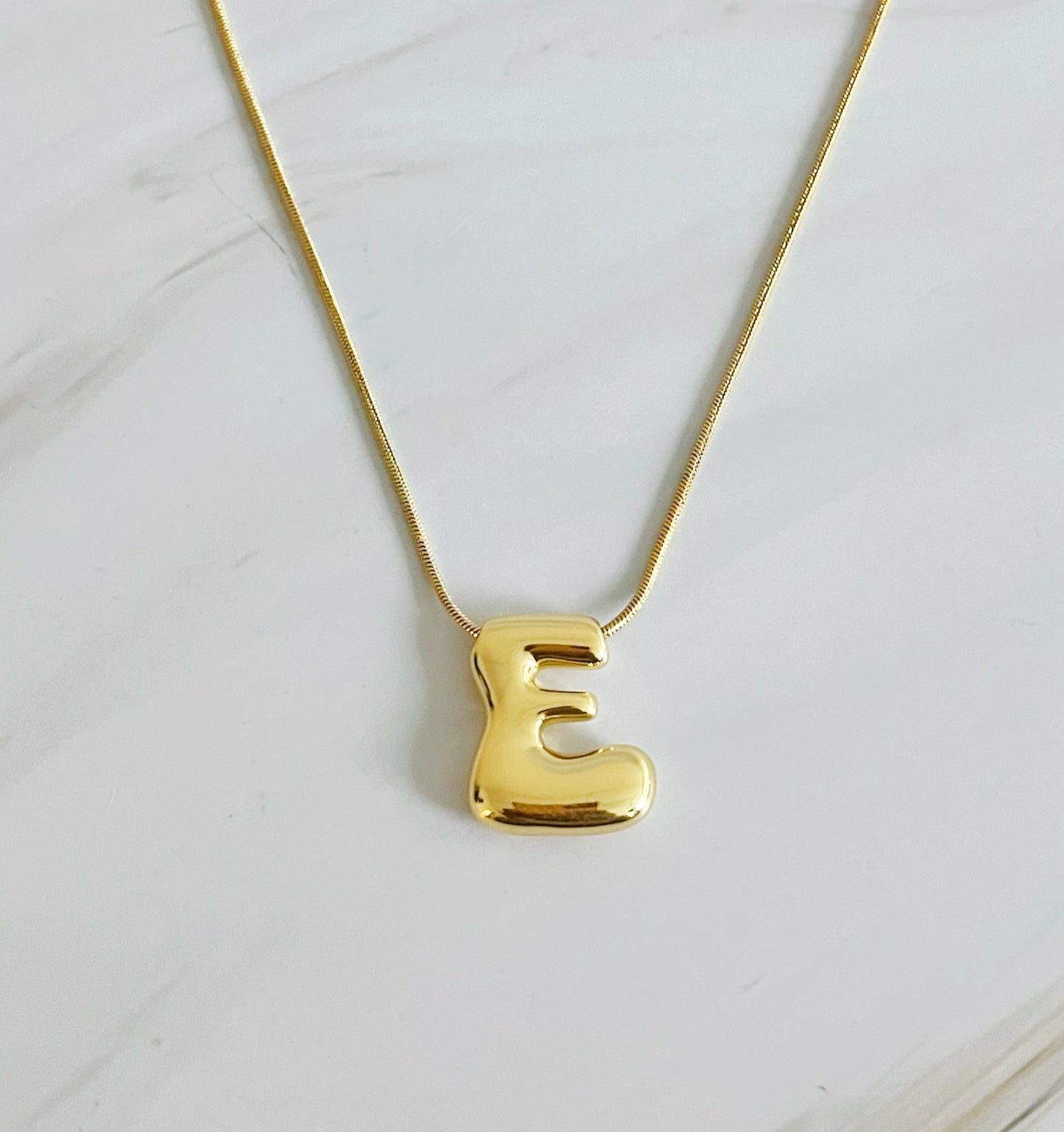 Balloon Letter Initial Necklace